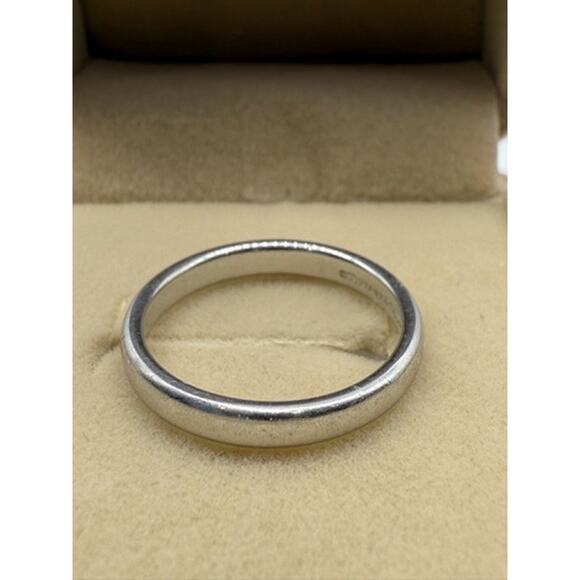 Tiffany & Co Platinum Band*Beautiful Pt950 purity*unbranded box*size 6 5/8 - Picture 5 of 5